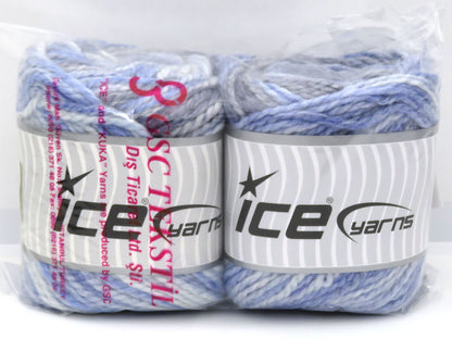 Cakes Alpine Angora Blue Shades, White, Grey fnt2-82239