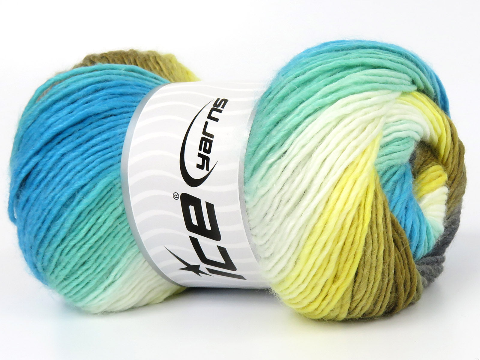Lana Bella Grey Shades, Yellow, Khaki, Turquoise, Green fnt2-82262