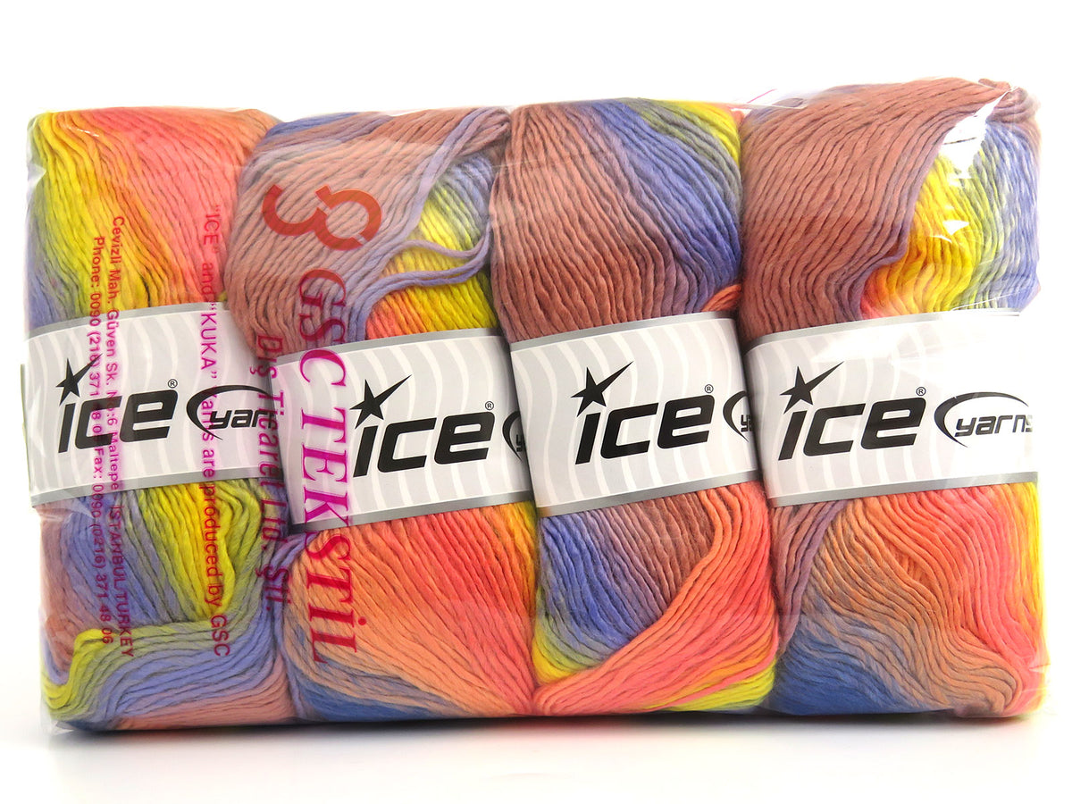 Lana Bella Salmon Shades, Yellow, Lilac, Blue fnt2-82266