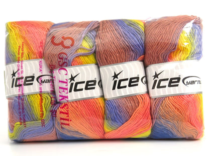 Lana Bella Salmon Shades, Yellow, Lilac, Blue fnt2-82266