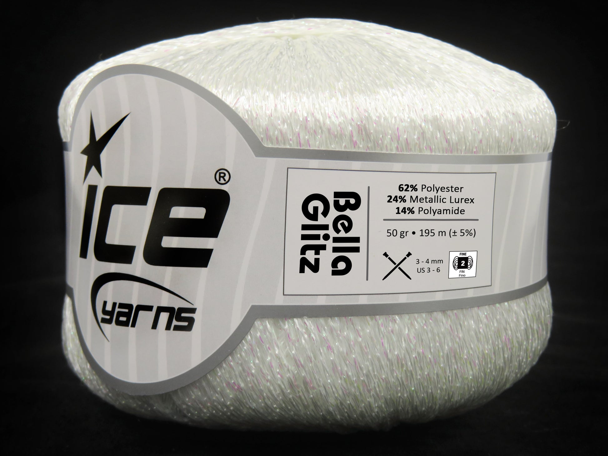 Bella Glitz White, Iridescent fnt2-82388