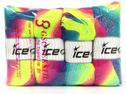 Lana Bella Purple, Turquoise, Neon Green, Pink Shades fnt2-82515