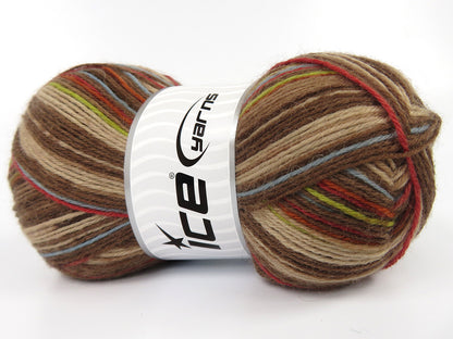 Sock Varicolor Copper, Green, Blue, Brown Shades fnt2-82716