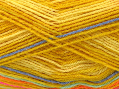 Sock Varicolor Pink, Blue, Turquoise, Orange, Gold Shades fnt2-82719