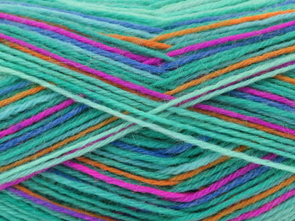Sock Varicolor Green Shades, Blue, Orange, Pink fnt2-82722