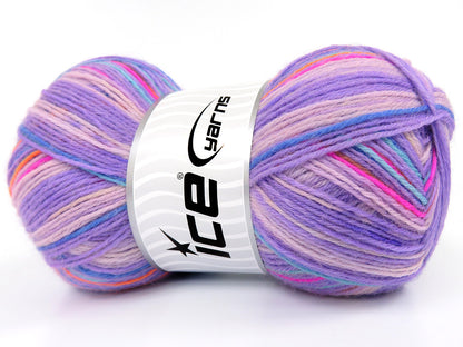 Sock Varicolor Lilac Shades, Orange, Pink, Blue, Turquoise fnt2-82724