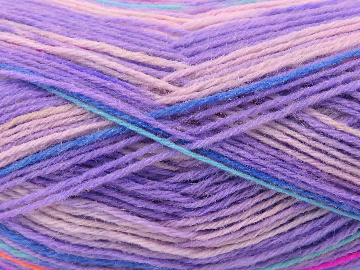 Sock Varicolor Lilac Shades, Orange, Pink, Blue, Turquoise fnt2-82724