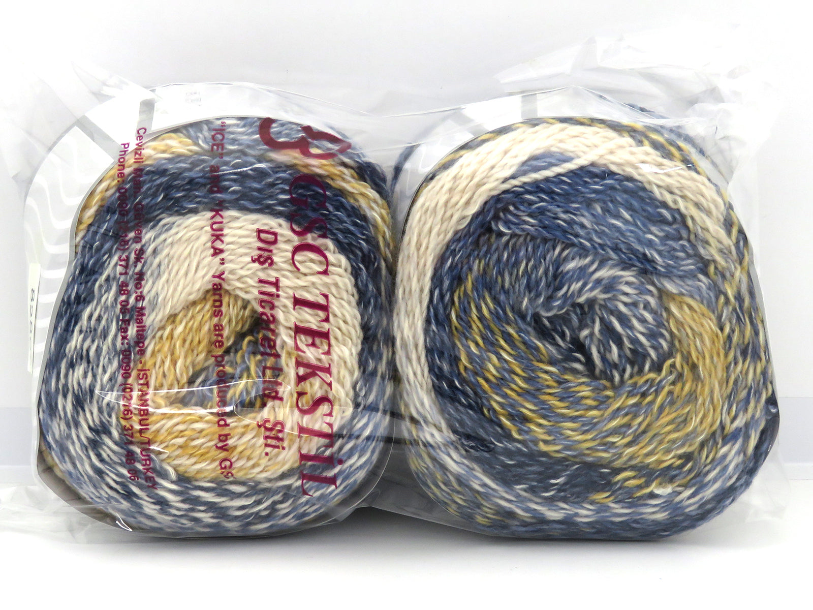 Mosaic Cotton Blue, Beige, Cream, Gold fnt2-82806