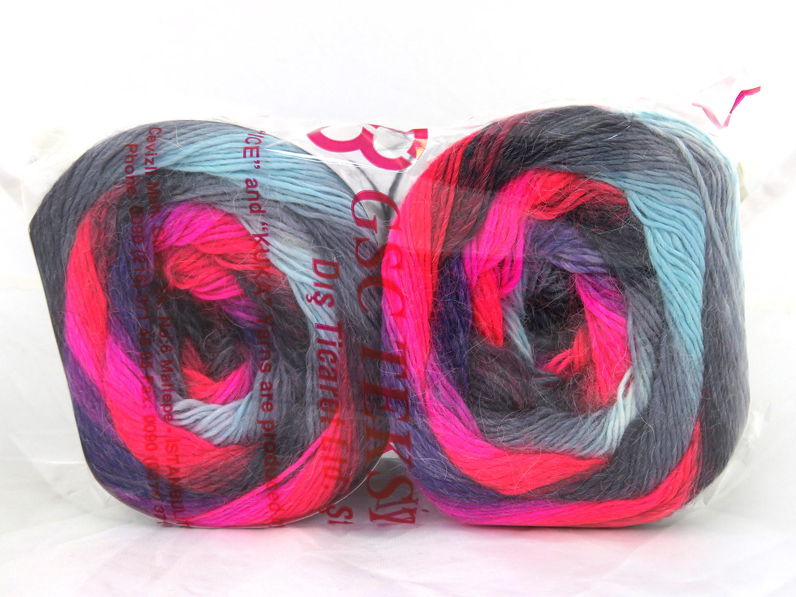 Cakes Alpaca Fine Purple, Blue, Neon Orange, Fuchsia, Grey Shades fnt2-82872