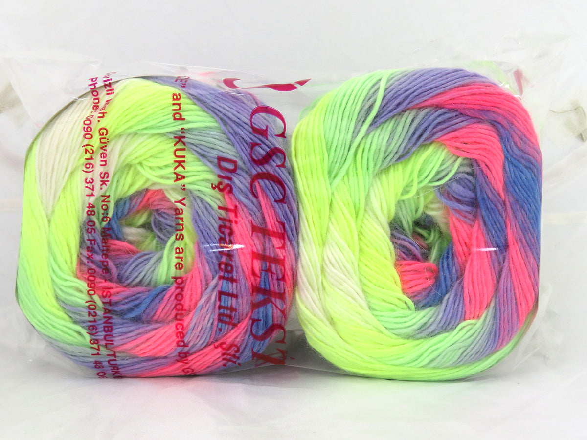 Cakes Alpaca Fine Neon Green, Lilac, Salmon, Blue fnt2-82873