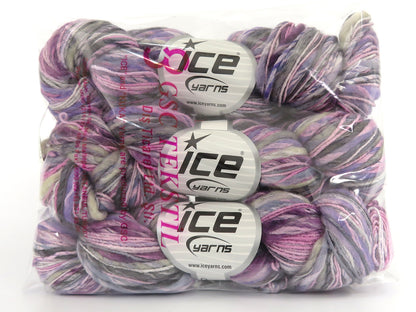 Bamboo Wool Handpaint Purple Shades, Pink Shades, Grey Shades Sku:fnt2-82923
