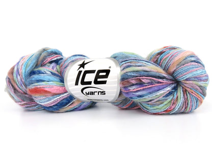Bamboo Wool Handpaint Blue Shades, Pink, Salmon, Camel, Green Sku:fnt2-82929