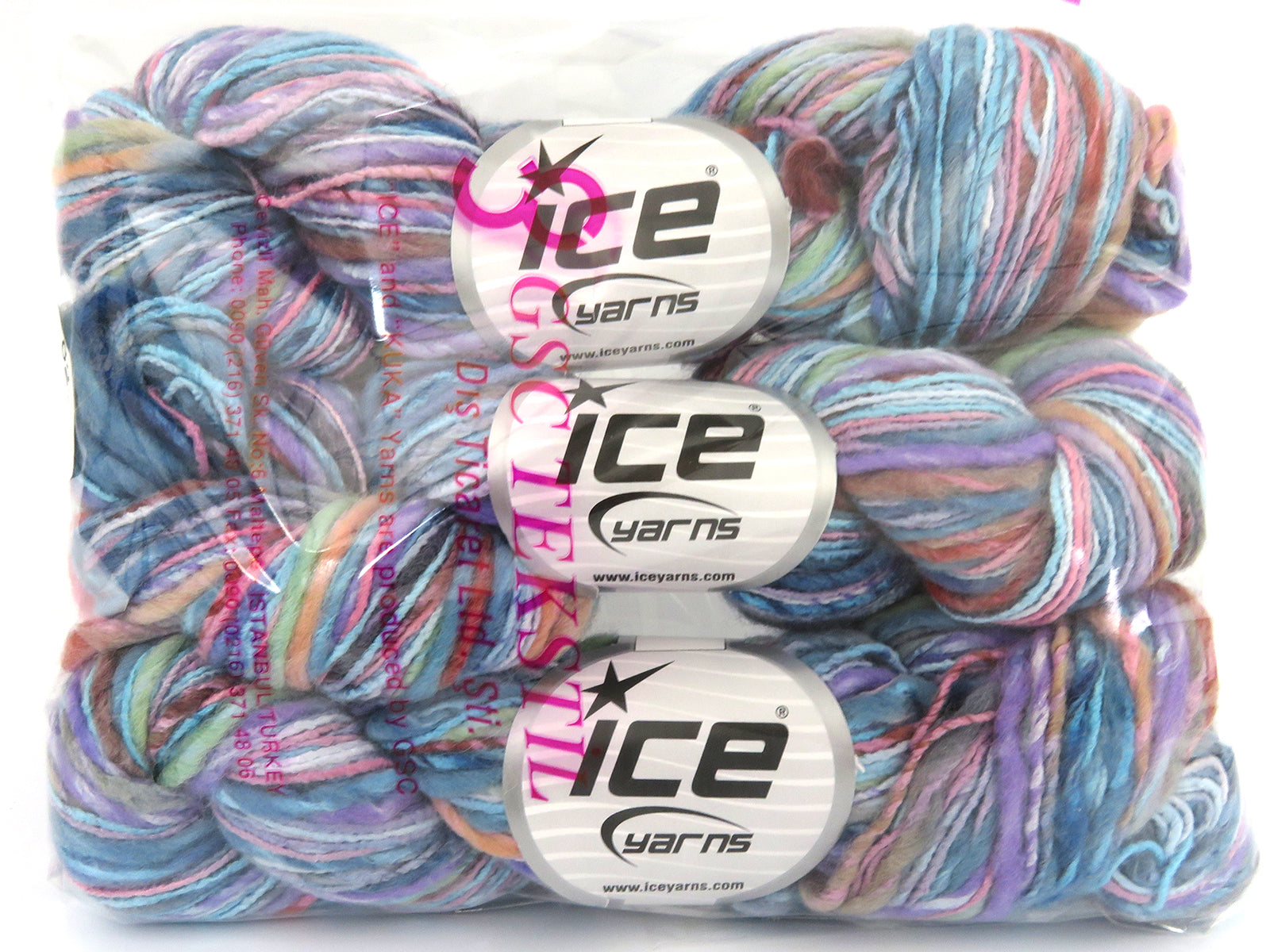 Bamboo Wool Handpaint Blue Shades, Pink, Salmon, Camel, Green Sku:fnt2-82929