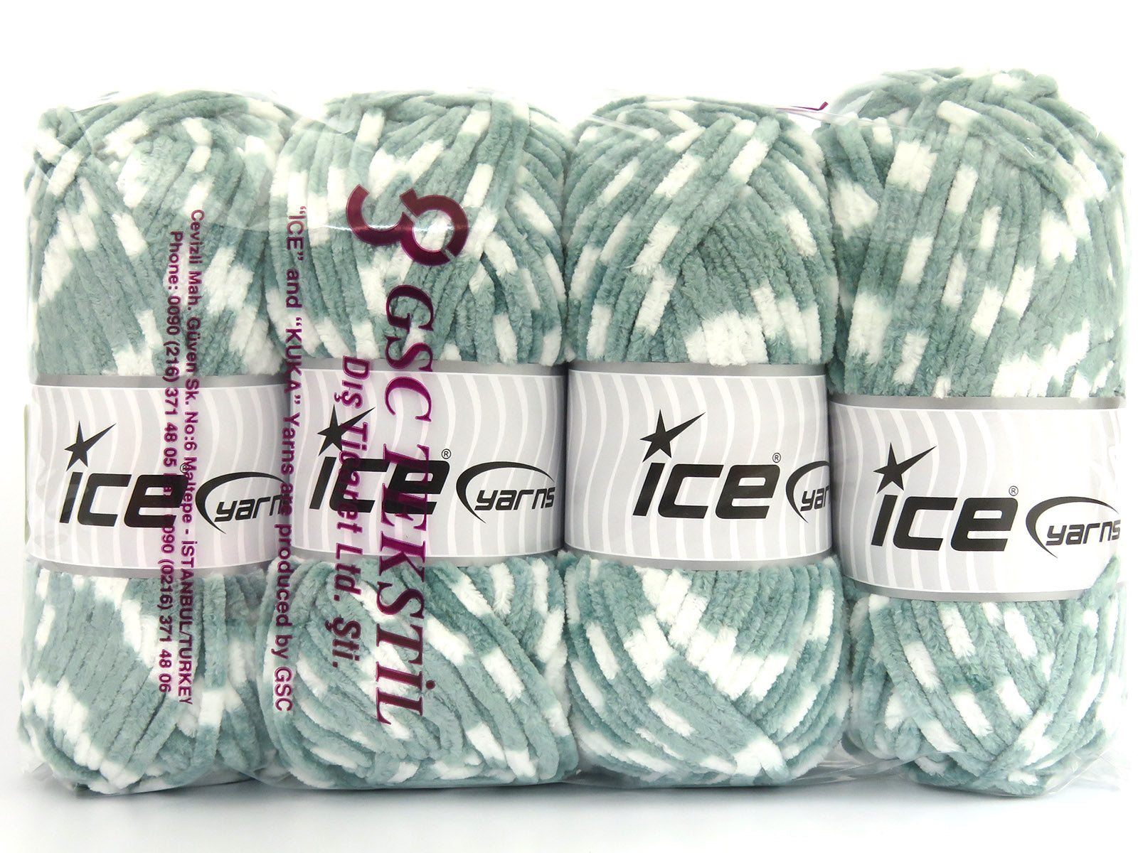 Chenille Baby Colors Green, White fnt2-82930