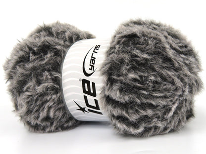 Bunny Fur Dark Grey, White Sku:fnt2-82970