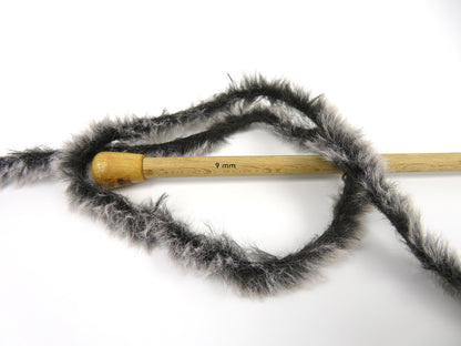 Bunny Fur Dark Grey, White Sku:fnt2-82970