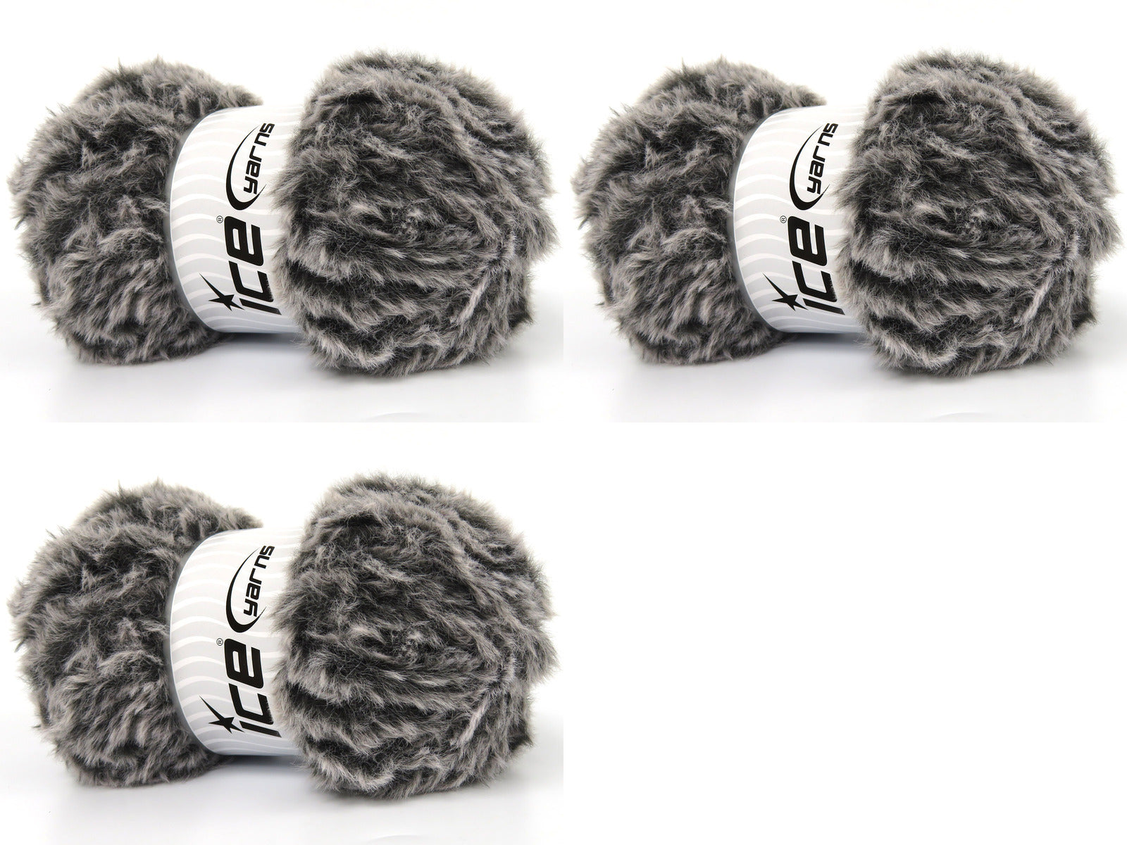 Bunny Fur Dark Grey, White Sku:fnt2-82970