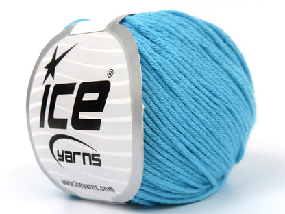 Organic Baby Cotton Turquoise fnt2-83021