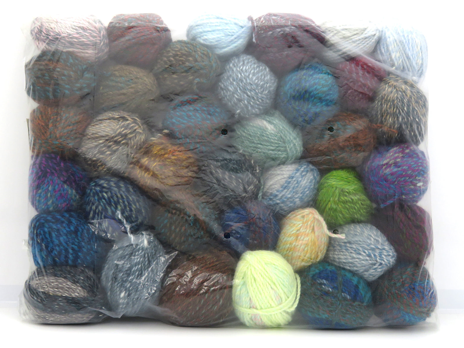 Mixed Lot Multicolor Self Striping Leftover Yarns fnt2-83046