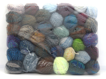 Mixed Lot Multicolor Self Striping Leftover Yarns fnt2-83046