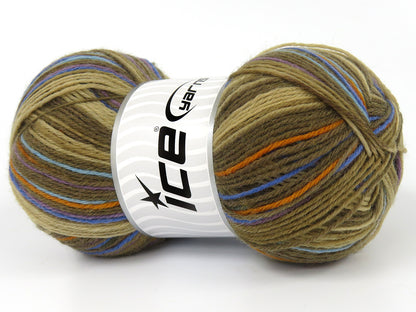 Sock Varicolor Brown Shades, Maroon, Blue Shades fnt2-83150
