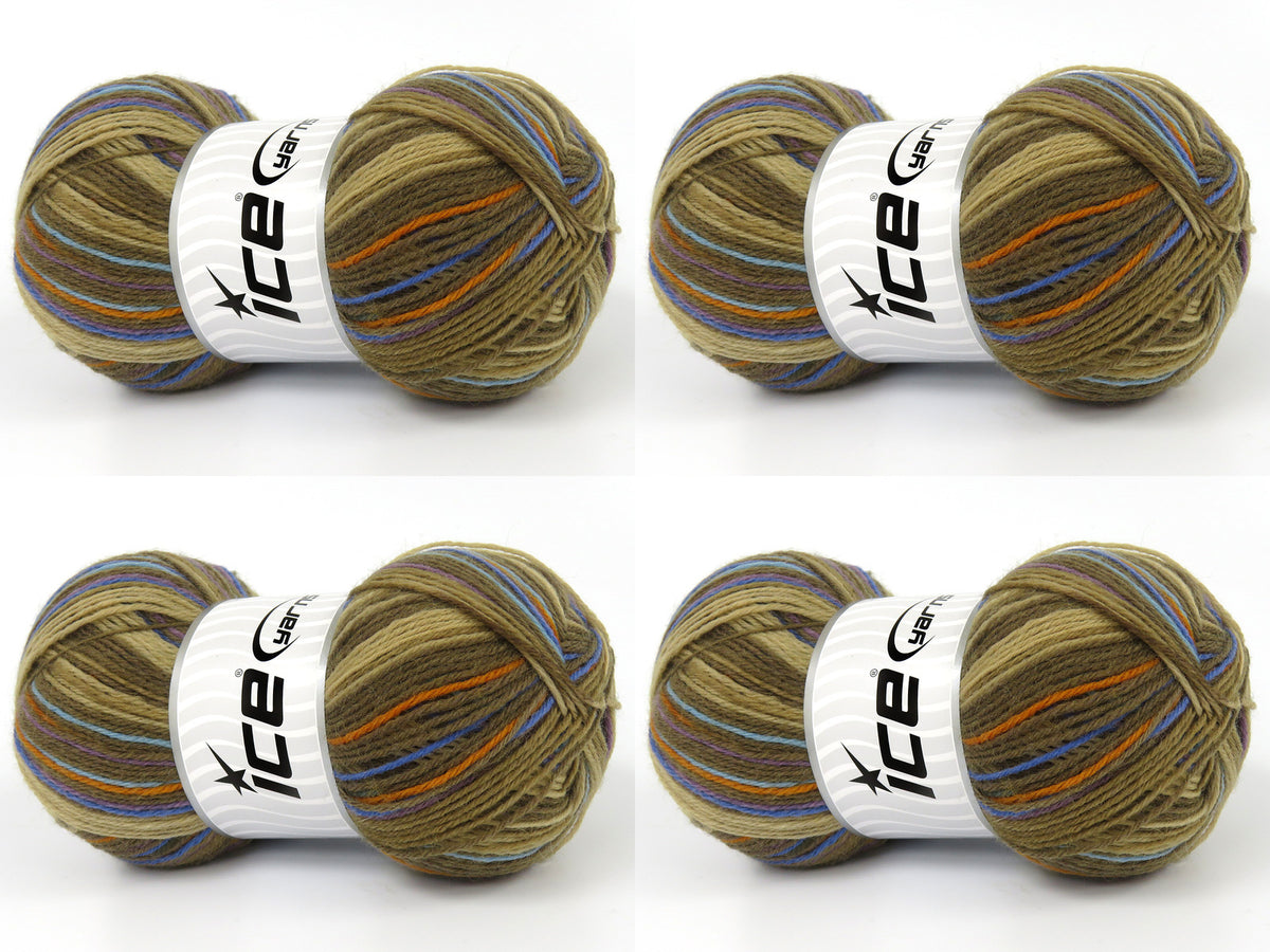 Sock Varicolor Brown Shades, Maroon, Blue Shades fnt2-83150