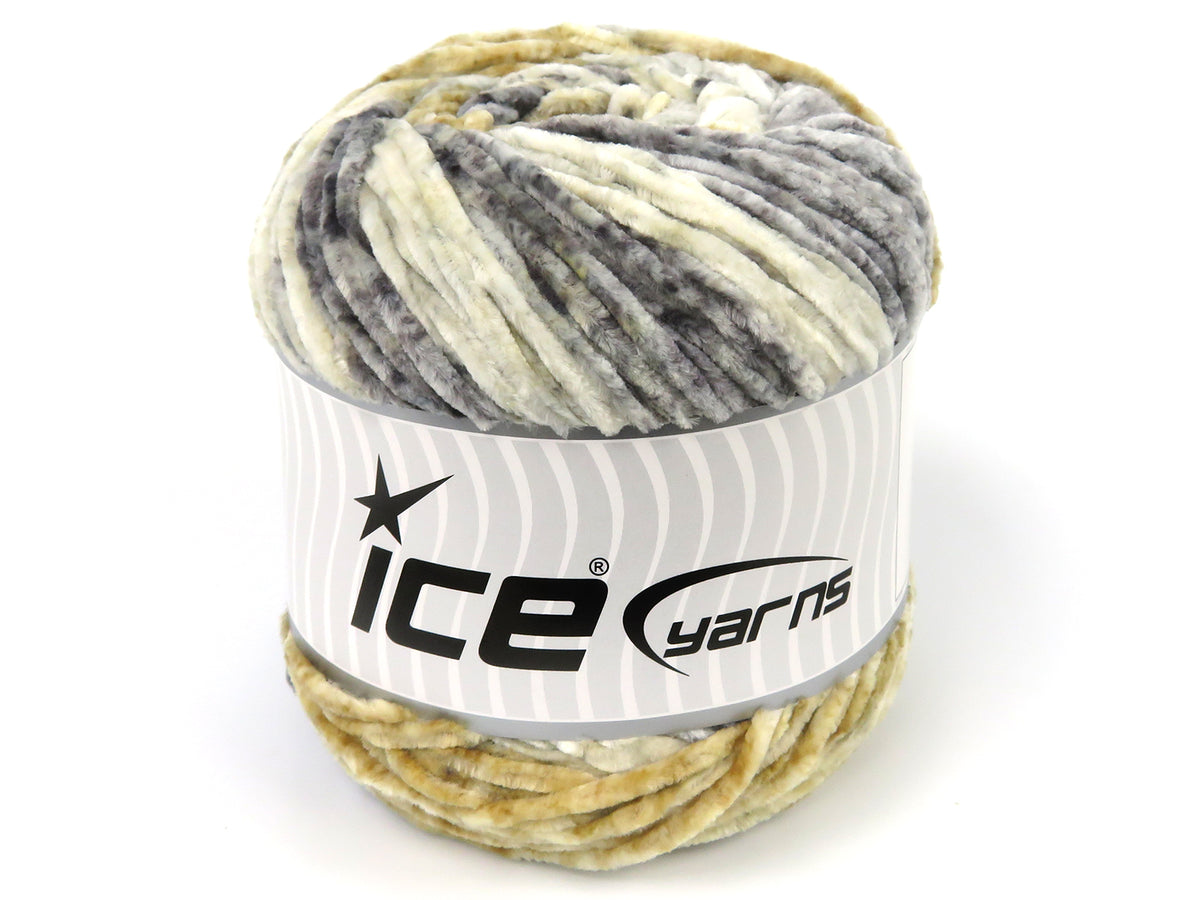 Chenille Splash Grey Shades, Cream Shades fnt2-83251