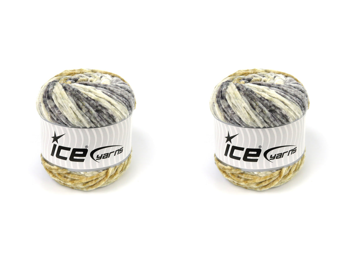 Chenille Splash Grey Shades, Cream Shades fnt2-83251