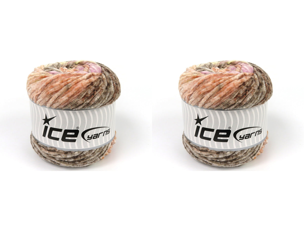Chenille Splash Salmon Shades, Brown Shades, Lilac Shades fnt2-83254