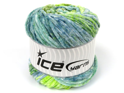 Chenille Splash Blue Shades, Green Shades fnt2-83258