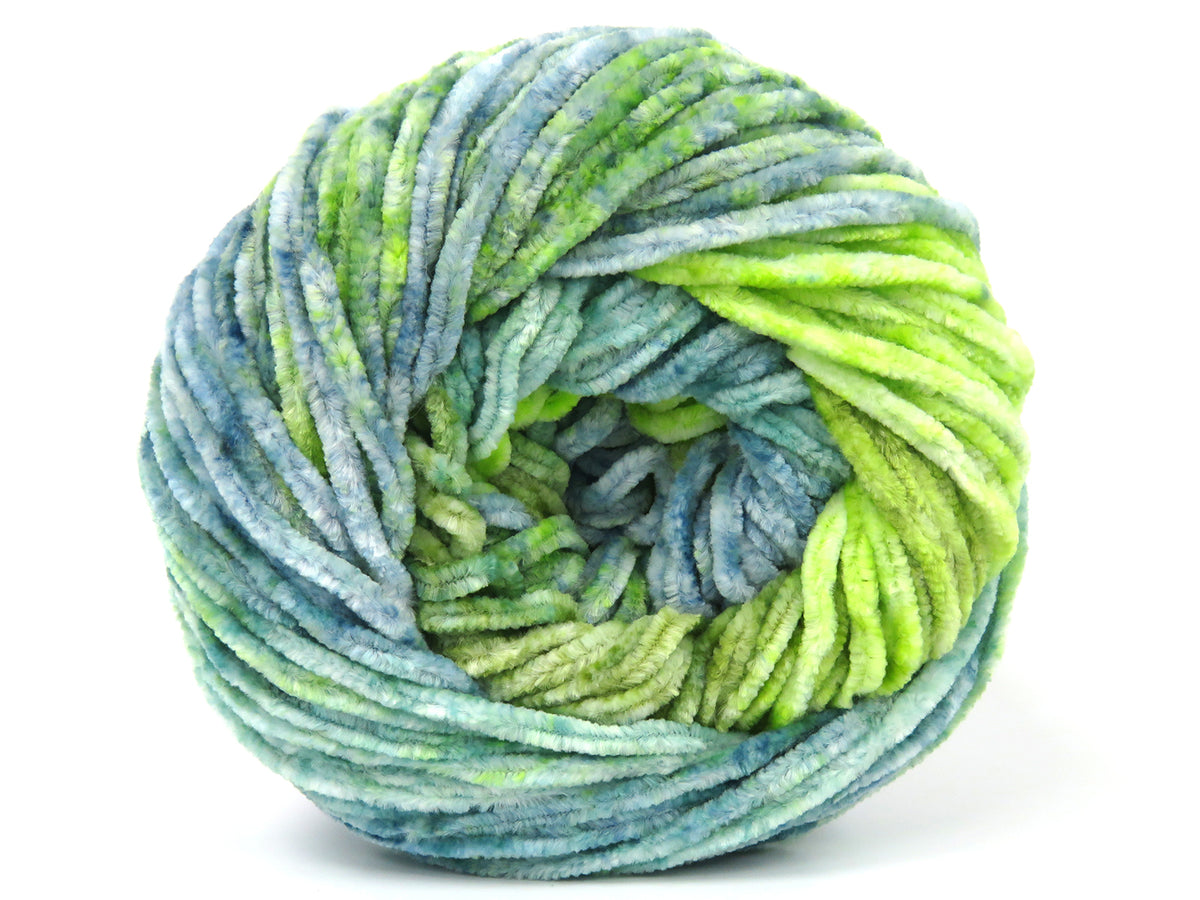 Chenille Splash Blue Shades, Green Shades fnt2-83258