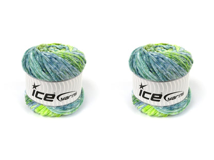 Chenille Splash Blue Shades, Green Shades fnt2-83258