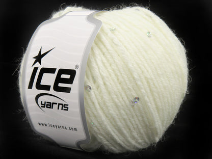 Alpaca Paillette White fnt2-83262
