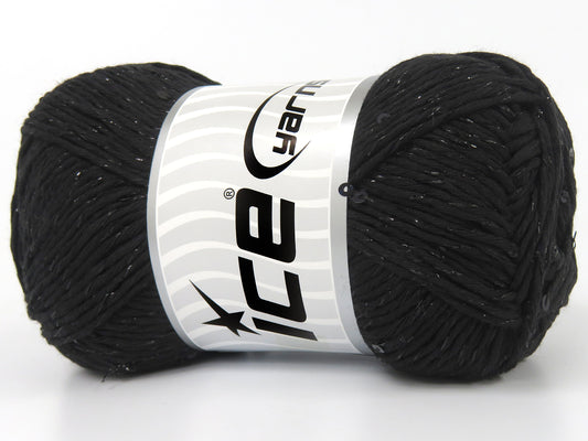 Natural Cotton Paillette Black fnt2-83275