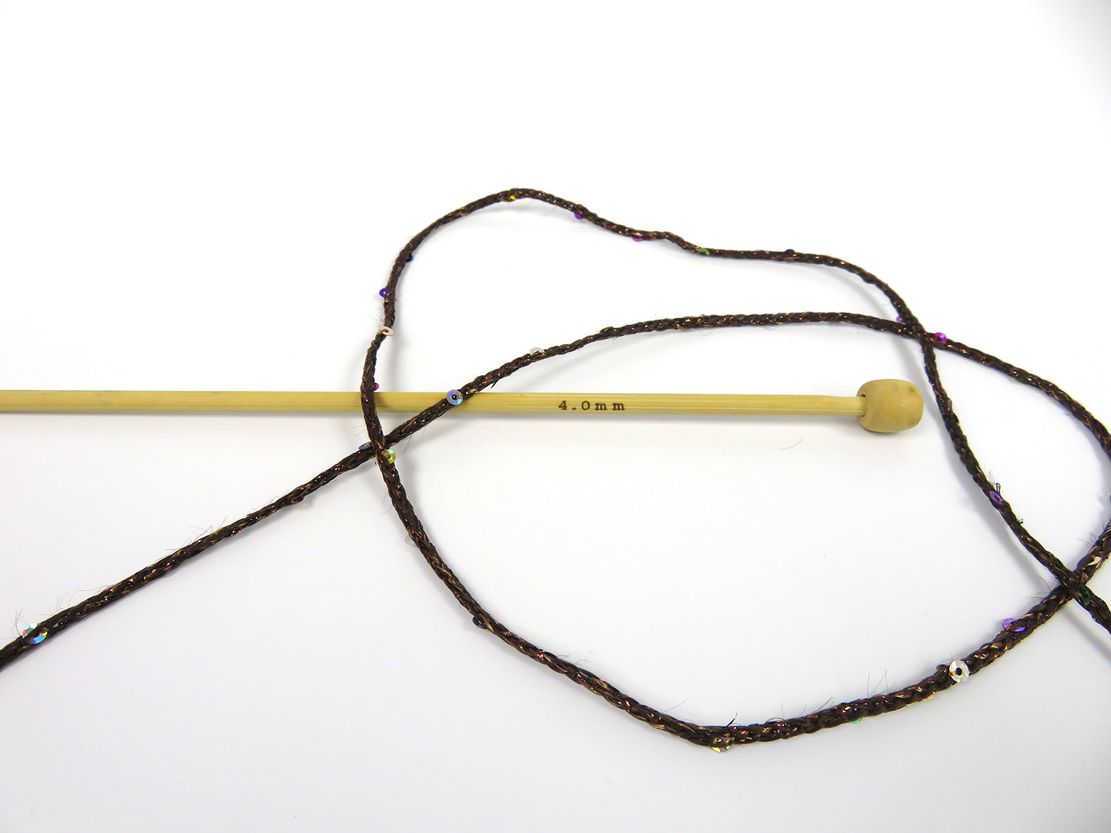 Macrame Glitz Paillette Brown fnt2-83290