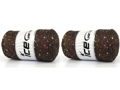 Macrame Glitz Paillette Brown fnt2-83290