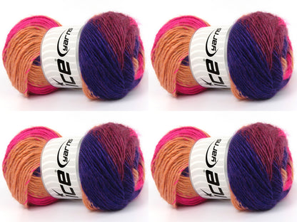 Rainbow Purple, Burgundy, Pink, Light Salmon fnt2-83312