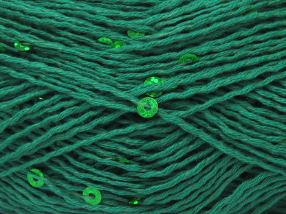 Natural Cotton Light Paillette Dark Green fnt2-83350
