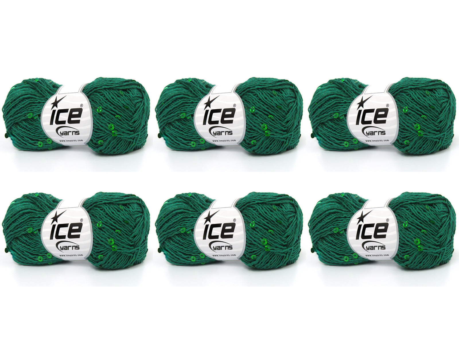 Natural Cotton Light Paillette Dark Green fnt2-83350