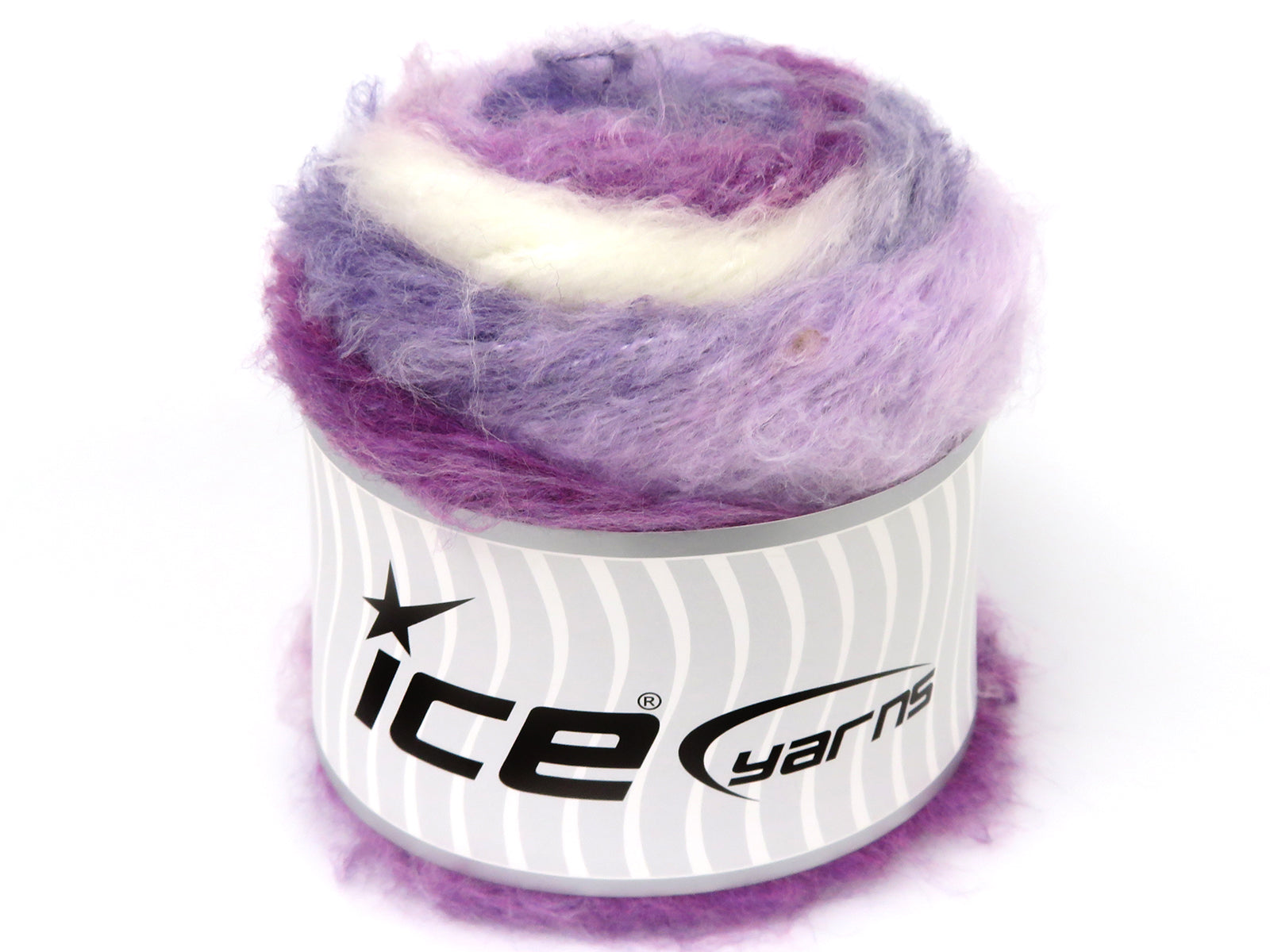 Cakes Fancy Mohair Ecru, Purple Shades fnt2-83353