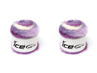 Cakes Fancy Mohair Ecru, Purple Shades fnt2-83353