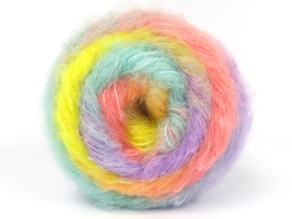 Cakes Fancy Mohair Mint Green, Yellow, Light Salmon, Lilac fnt2-83357