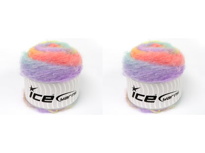 Cakes Fancy Mohair Mint Green, Yellow, Light Salmon, Lilac fnt2-83357