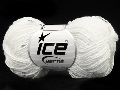 Natural Cotton Light Paillette White fnt2-83366