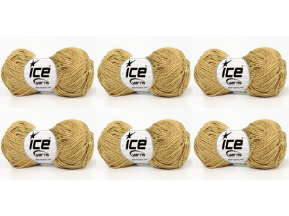 Natural Cotton Light Paillette Light Camel fnt2-83368