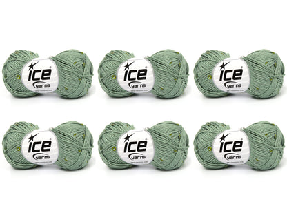 Natural Cotton Light Paillette Water Green fnt2-83370