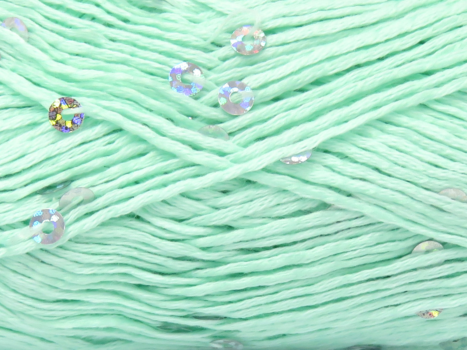 Natural Cotton Light Paillette Mint Green fnt2-83371