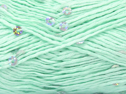 Natural Cotton Light Paillette Mint Green fnt2-83371