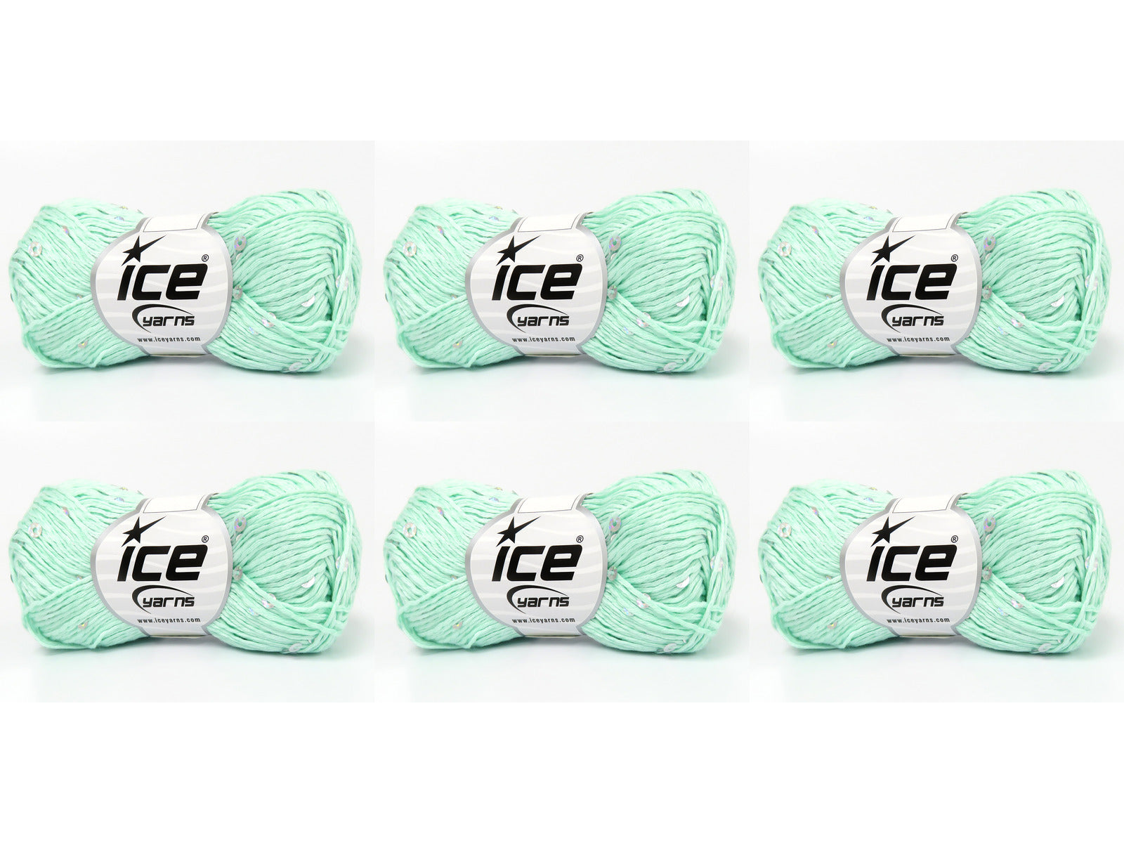 Natural Cotton Light Paillette Mint Green fnt2-83371