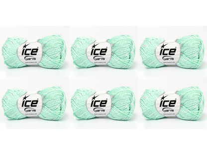 Natural Cotton Light Paillette Mint Green fnt2-83371